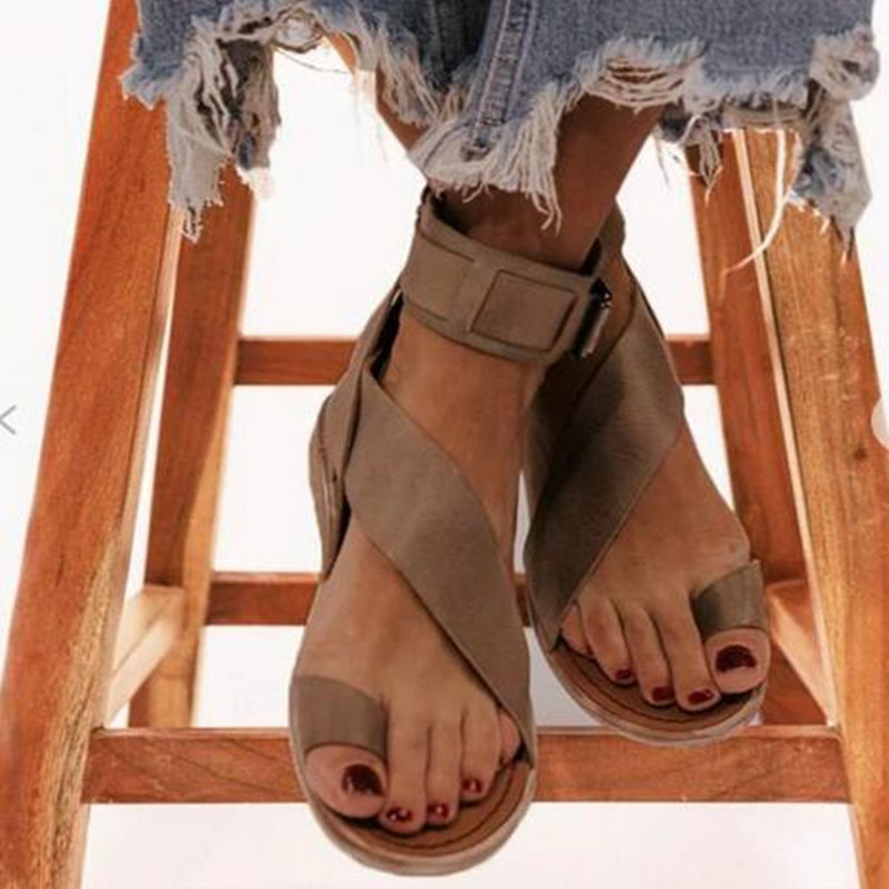 Juti 2024 Summer New plus size Women's Shoes wish Women Flat Sandals Ladies' flat sandals