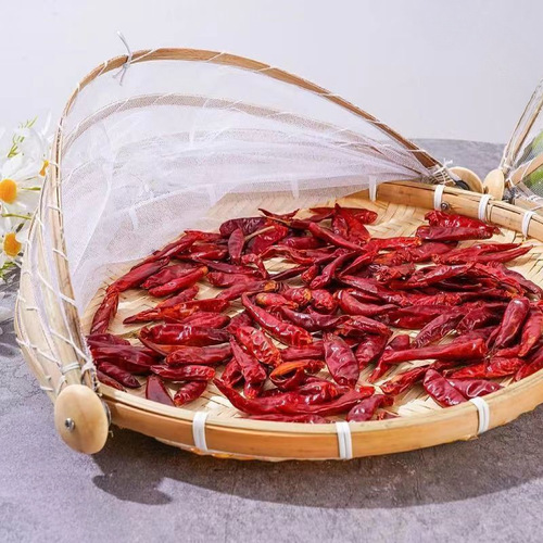 Mesh Sieve Pest-Proof Bamboo Weaving Household Food Drying Fly-Proof Storage Basket Cotton Mesh Bamboo Basket for Mantou