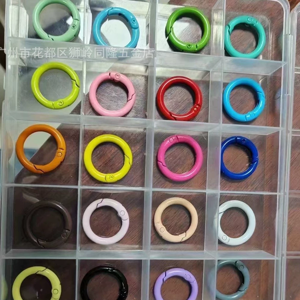Аэрозольная краска, красочное пружинное кольцо из сплава, дверная пряжка, кольцо с пряжкой, брелок «сделай сам», ювелирные аксессуары для мобильных телефонов