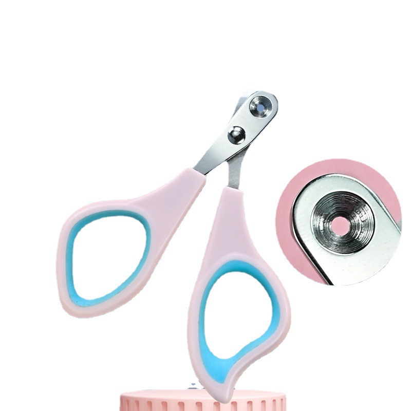Cuchillos de uñas, suministros para prevenir lesiones accidentales, tijeras pequeñas para ciegos, tijeras de uñas para gatos novatos para mascotas, pinzas de uñas con orificios redondos, tijeras fáciles