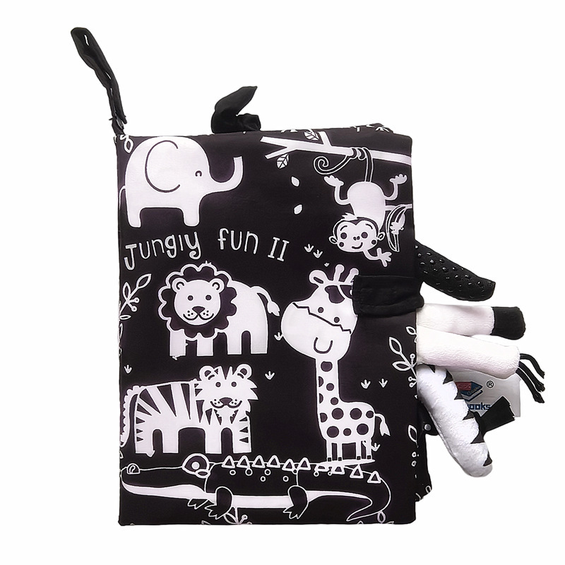 Libro de tela de cola Gbee libro de tela de bebé a prueba de lágrimas libro de tela de bebé ilustración tridimensional educación temprana libro de tela juguetes para bebés