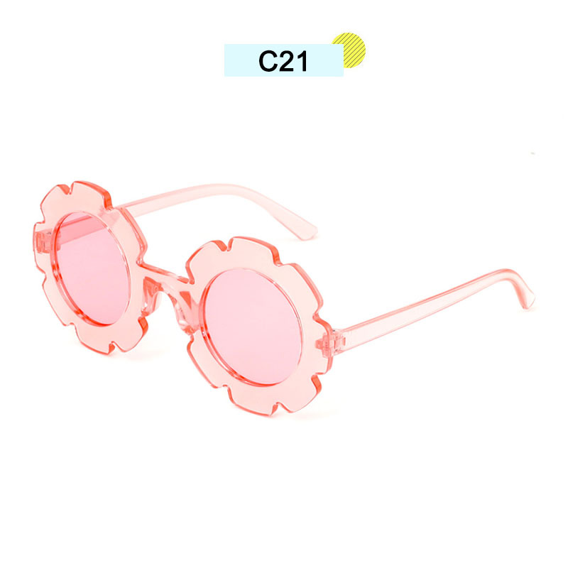 Cute Baby Sunflower Sunglasses Beach Sun Protection Sunglasses Colored Sunflower Fashionable Unisex Children's Sunglasses