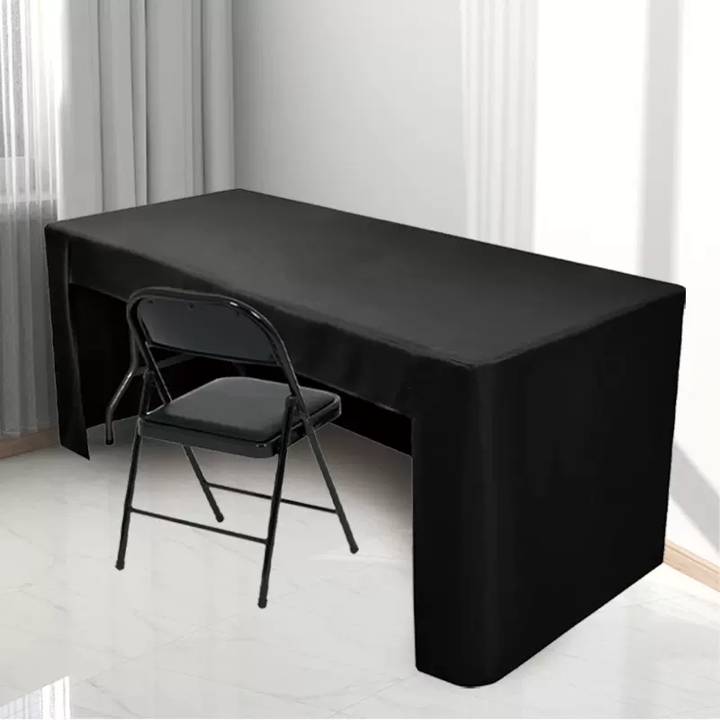 会议桌桌套长方形纯色台布办公室活动签到桌裙酒店会议桌罩纯色