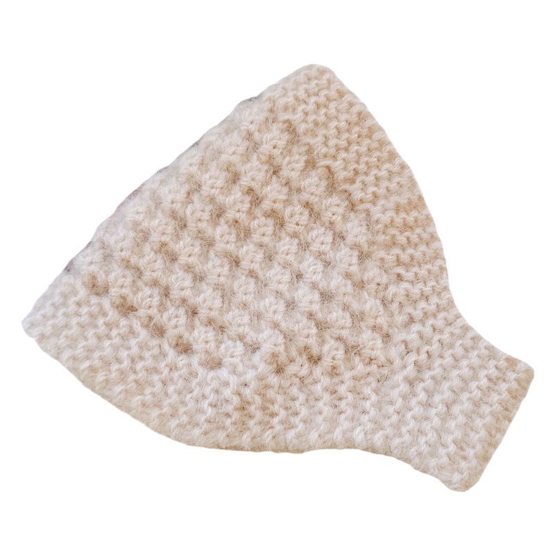 New women's autumn and winter warm knitted hair band Squirrel velvet hair accessories wool ear protection soft white hair cover hat wool hat