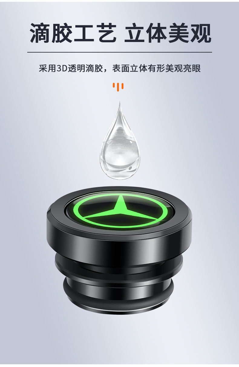 Suitable for Mercedes-Benz C260L/GLC300/E/GLA/C/E-class car cigarette lighter dust plug aluminum alloy protective cover