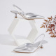 2024 New Spring/Summer Outwear Pointed Korean Commuter Versatile High Heel Sandals