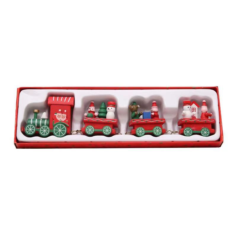 Tren de Madera para Decoración Navideña, Artesanía y Regalo Pequeño para el Árbol de Navidad image 6