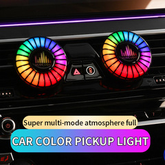 【Cross-border】Car Air Freshener Vent Atmosphere Light Car Use Pick-up Light Car Interior Perfume Sound Control Rhythm Light