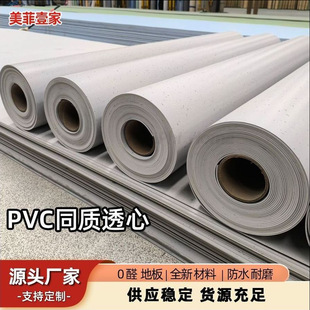 Manufacturer Pvc Plastic Floor Wear-Resistant Anti-Slip Hospital Beauty Salon School Floor Glue Indoor 2.0/3mm Homogeneous Transparent Core