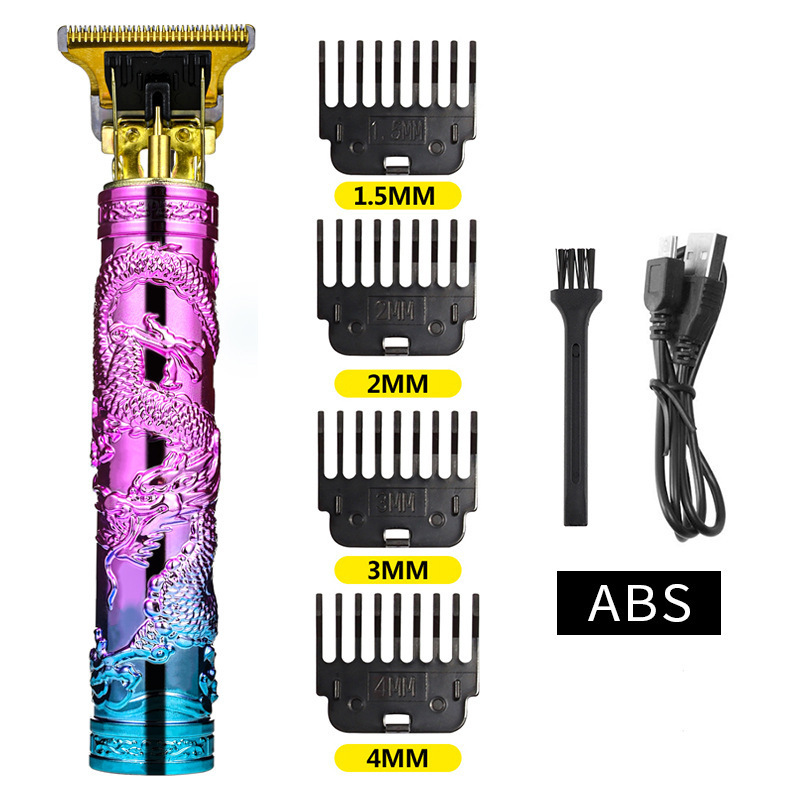 Cortadora de pelo eléctrica T9 transfronteriza cabeza de aceite empuje cortadora eléctrica talla marca cortadora eléctrica maquinilla de afeitar de plástico