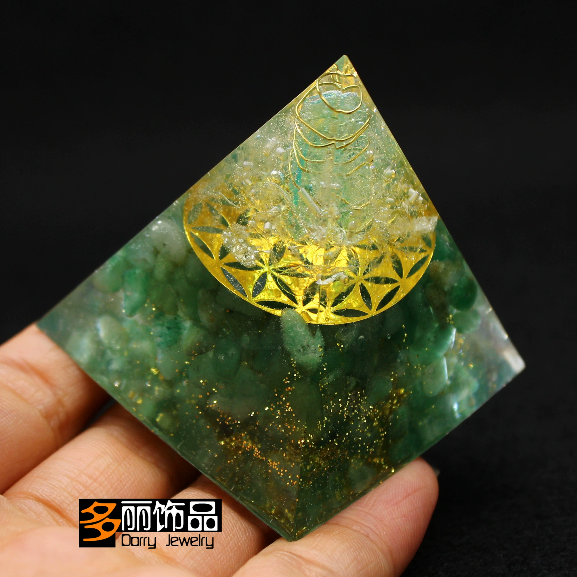 Кросс-бордер смоля jewelry wholesale 6 cm кристаллический шар пирамиды для гостиной орнамент кристаллический дробленный гель изделия