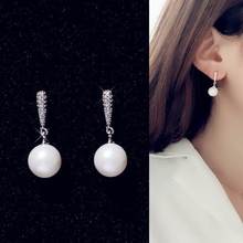 Earring Earrings Earings Women Retro pearl 925 silver needle