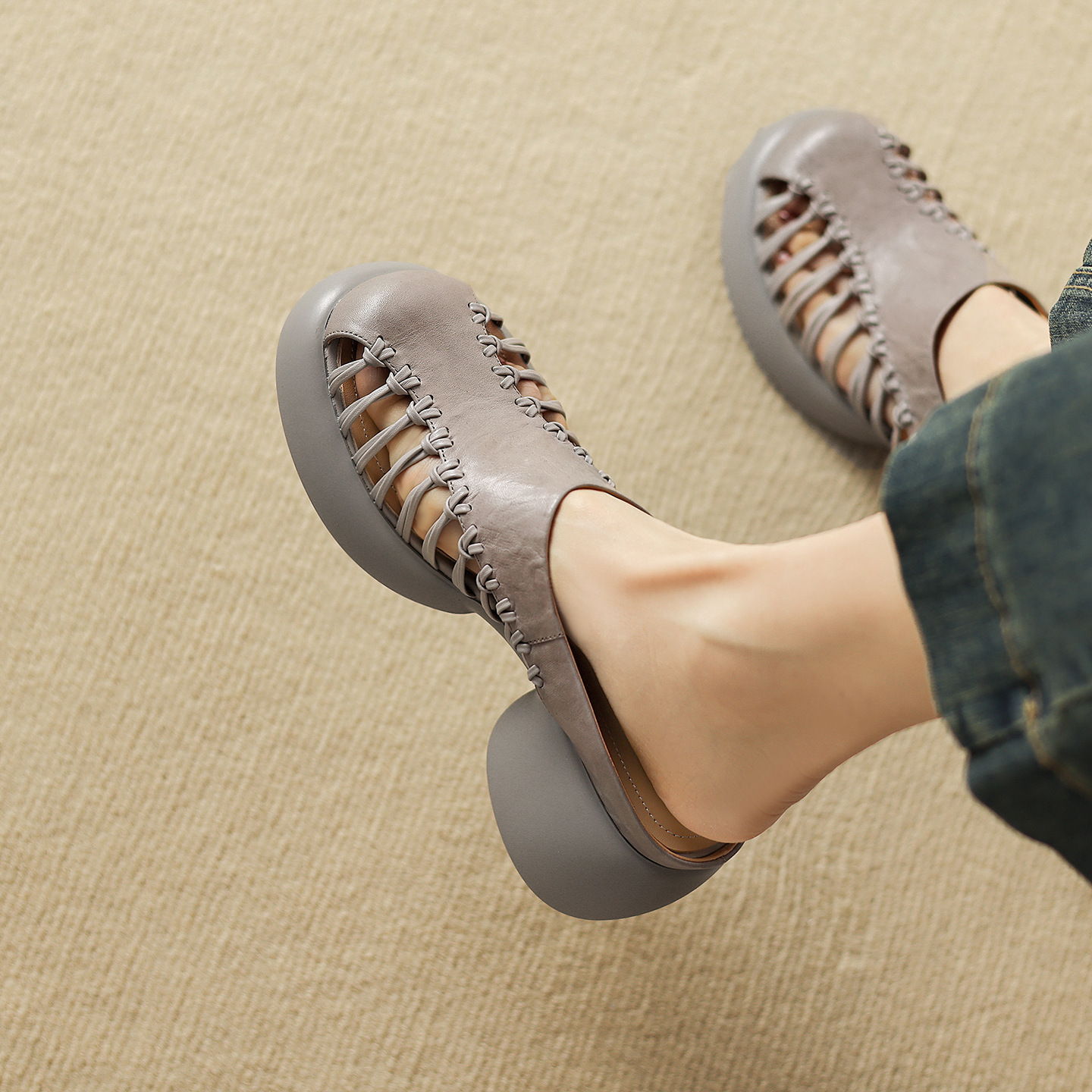 Sandal cao gót nữ mũi nhọn quai ngang phong cách cổ điển, gót 6 cm — đen