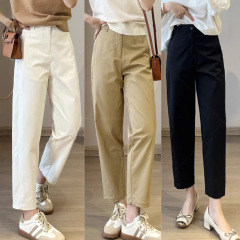 おしゃれな【高品】特柔舒抗シワおばあさんのズボンの気質は通勤してマイクロアークの9分のズボンを裁断します。