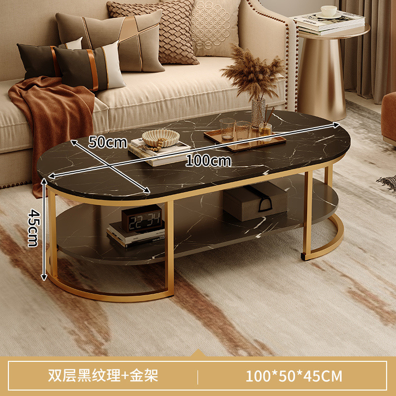 Mesa de centro Sala de estar Mesa de doble capa para el hogar Mesa lateral de sofá Casa de alquiler de apartamento pequeño nórdico simple Mesa de centro Balcón Mesa de té