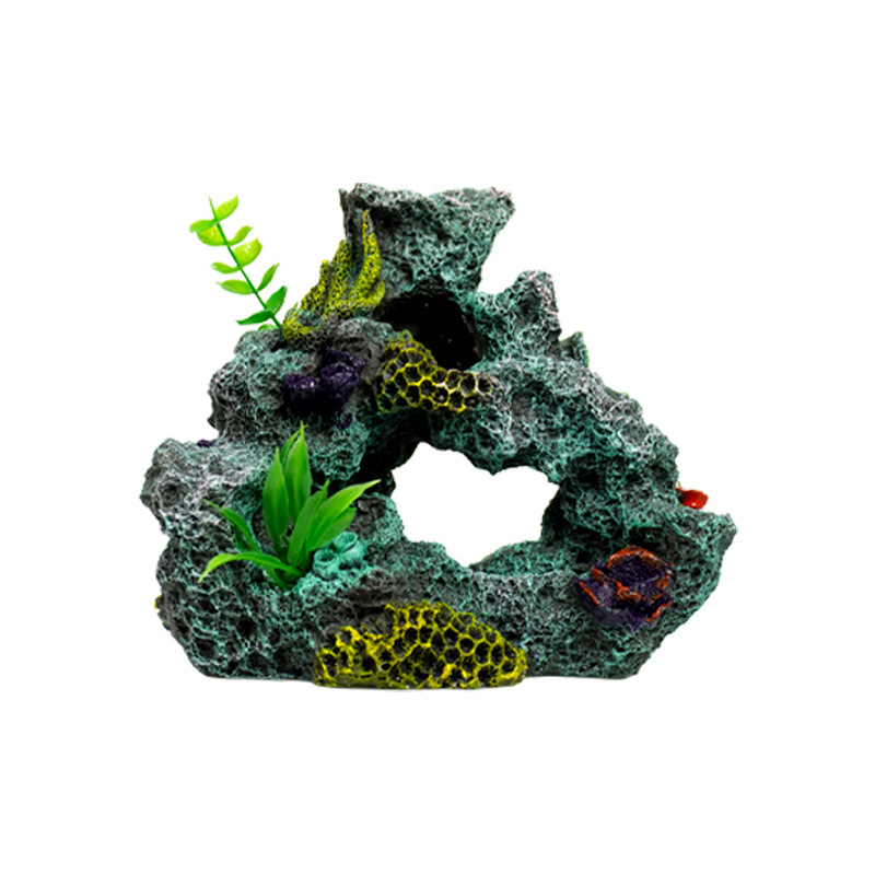 Musgo real decoración de arrecifes de coral acuario decoración paisajismo subacuático piedra resina rocalla refugio casa