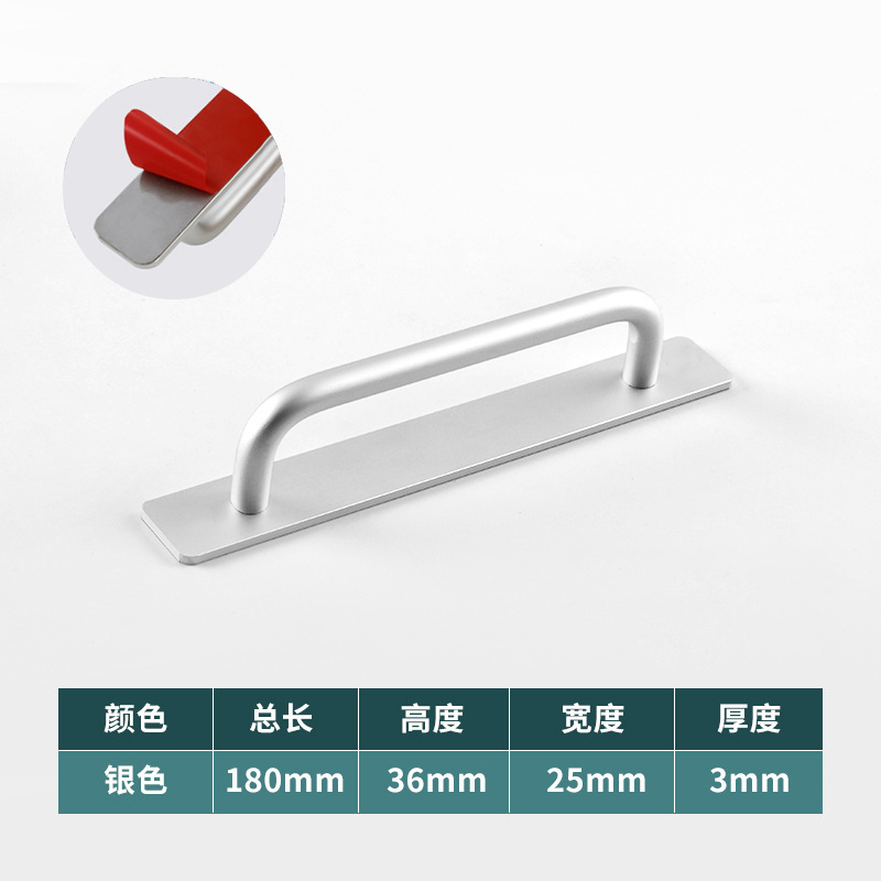 Izquierda de aluminio de aleación de aluminio montado en superficie punzón-manija libre puerta y ventana de madera balcón puerta corredera pasta de manejar al por mayor