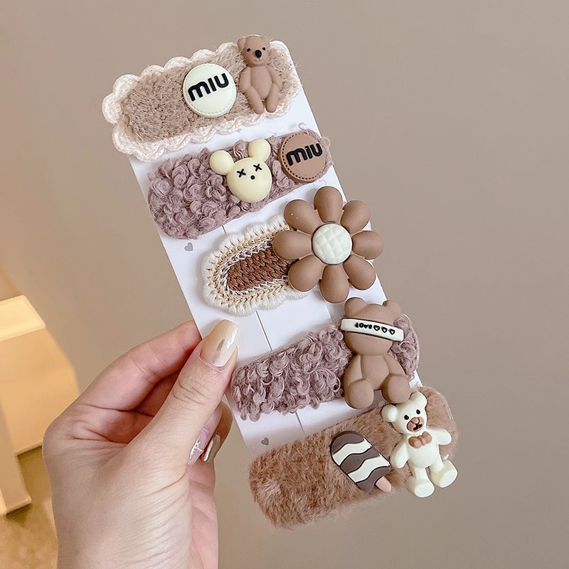 儿童全包布艺发夹女宝宝不伤发头饰发量少可爱汗毛夹婴儿胎毛发卡