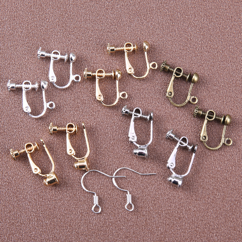 DIY Painless Ear Clip 925 Silver Hook Converter Adjustable Spiral Ear Clip Non-Pierced High-End Handmade Replacement Accessories DIY Painless Ear Clip 925 Silver Hook Converter Adjustable Spiral Ear Clip Non-Pierced High-End Handmade Replacement Accessories