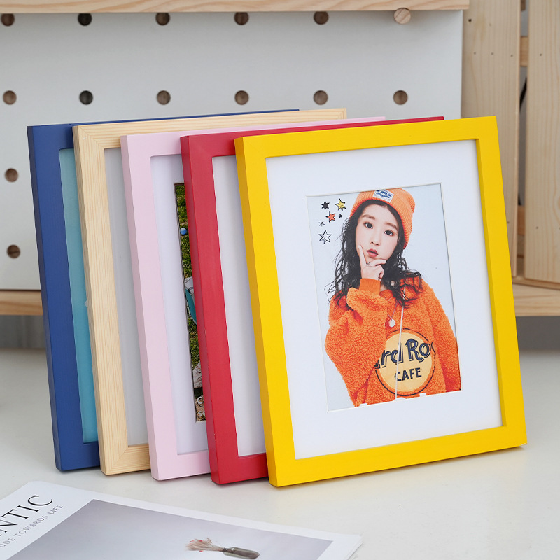 Customized Colorful Wooden Photo Frame Table Multi-Colorful Creative Photo Frame Kidsren's Photo Photo Frame DIY Framed Frame Customized Colorful Wooden Photo Frame Table Multi-Colorful Creative Photo Frame Kidsren's Photo Photo Frame DIY Framed Frame