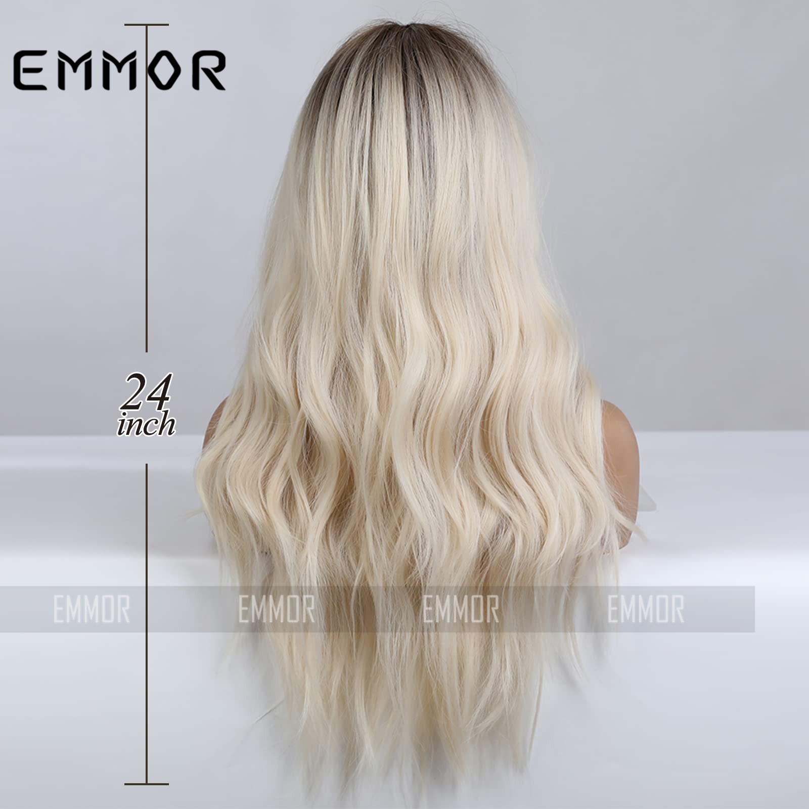 Comercio exterior transfronterizo nuevo tema de Navidad franja de pelo gradiente dorado marrón largo pelo rizado peluca europea y americana hembra