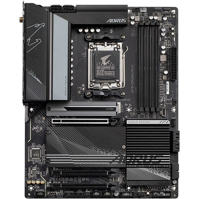 Материнская плата для настольного ПК Gigabyte X670 AORUS ELITE AX, поддержка процессоров AM5, форм‑фактор Micro‑ATX