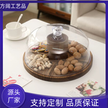 批发创意点心盘带亚克力盖子蛋糕盘婚礼酒店家用甜品展示架