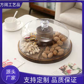 批发创意点心盘带亚克力盖子蛋糕盘婚礼酒店家用甜品展示架