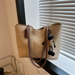 質感復古百搭通勤包包女2023新款時尚大容量單肩包秋冬季托特包