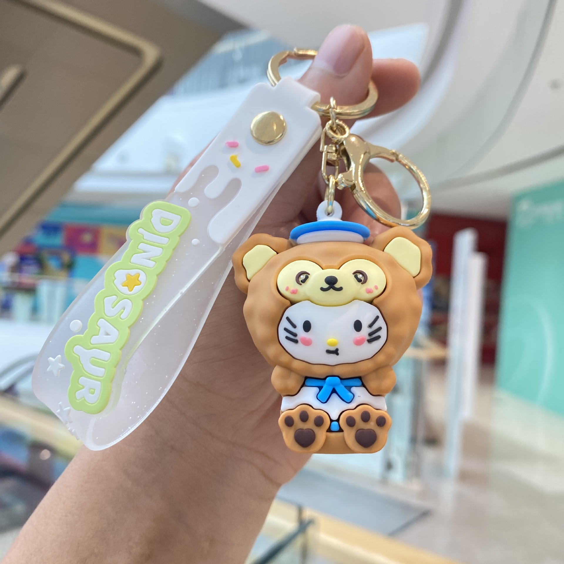 De dibujos animados de Sanrio pequeña oveja BAA COS serie llavero coche muñeca mochila colgante pequeño regalo