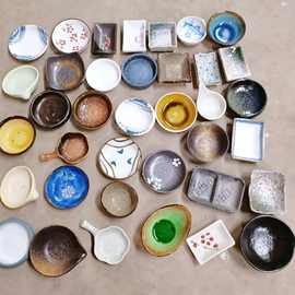 日式复古杂款陶瓷碟子个性创意异型陶瓷味碟蘸料碟调味碟批发