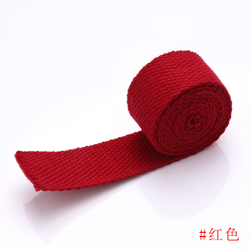 スポット卸売カラフルな無地ポリエステルウェビングベルトキャンバスバッグ荷物ショルダーストラップバンドル梱包ベルトアクセサリー