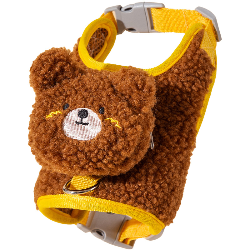 Otoño y invierno gatos paseando cuerda de gato chaleco tipo perro dibujos animados animales lana cuerda de tracción cuerda de gato mascota