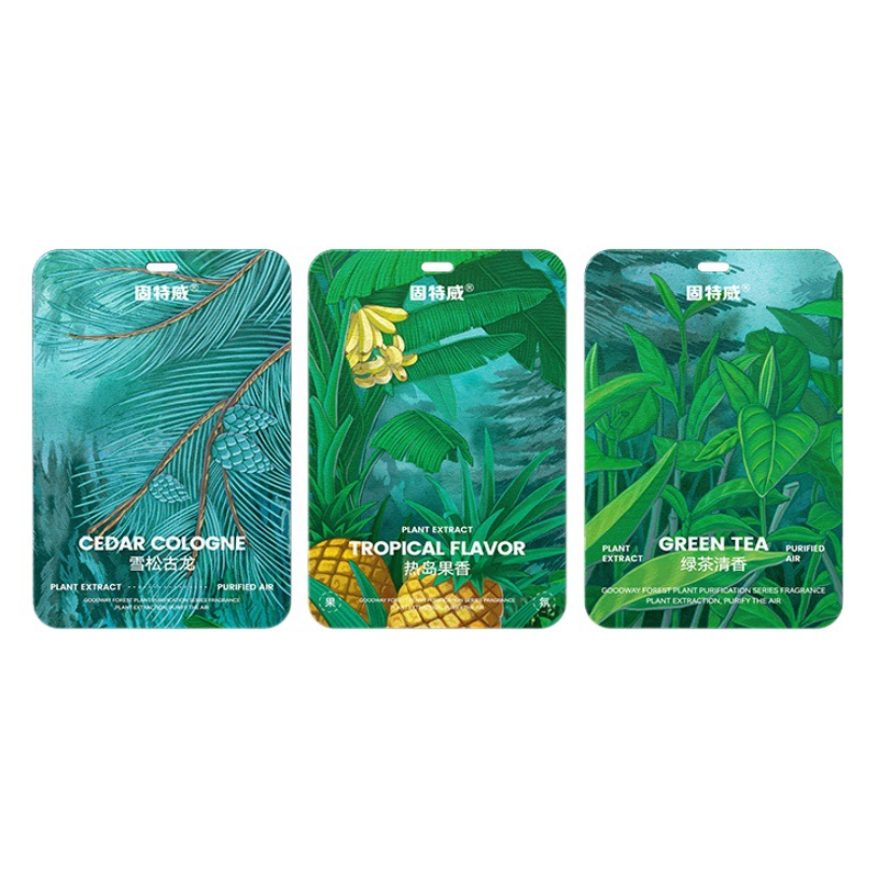 Gutway Fragancia para coche Armario Zapatero Fragancia vegetal Tarjeta 1 pieza Decoración de coche Colgante Perfume de aromaterapia