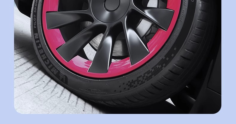 Suitable for Tesla Model Y Wheel Hub Cover 20inch Protective Cover Cyclone Wheel Rim Modification Accessories Black Other