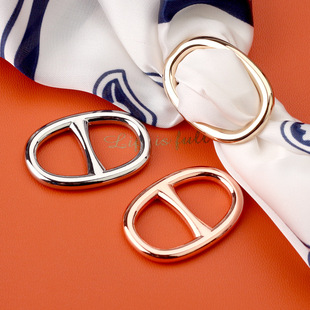 High-End Silk Scarf Buckle Accessories, Corner Buckle for Tying Scarves, Small Smooth Japanese-Style Buckle, Shawl Buckle