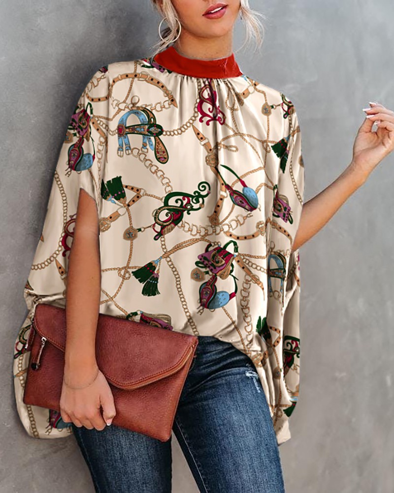 Blouse Long Sleeve Blouses Printing Fashion Letter display picture 1