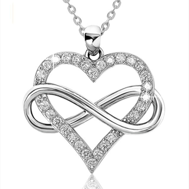 Wish AliExpress Explosions Unlimited Love Necklace Women's European and American Simple Love-shaped Collarbone Neck Chain Cross-border Direct Supply Wish AliExpress Explosions Unlimited Love Necklace Women's European and American Simple Love-shaped Collarbone Neck Chain Cross-border Direct Supply