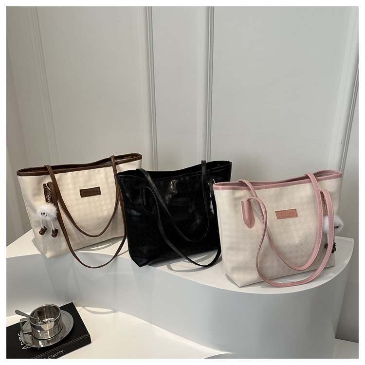 New simple and casual tote bag wholesale, cross-border shopping, commuting, armpit bag, large capacity, trendy and fashionable shoulder bag undefined