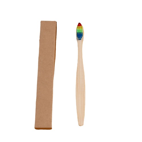 14cm Bamboo Toothbrush Independent Single Pack Children's Soft-bristled Infant Toothbrush Wholesale