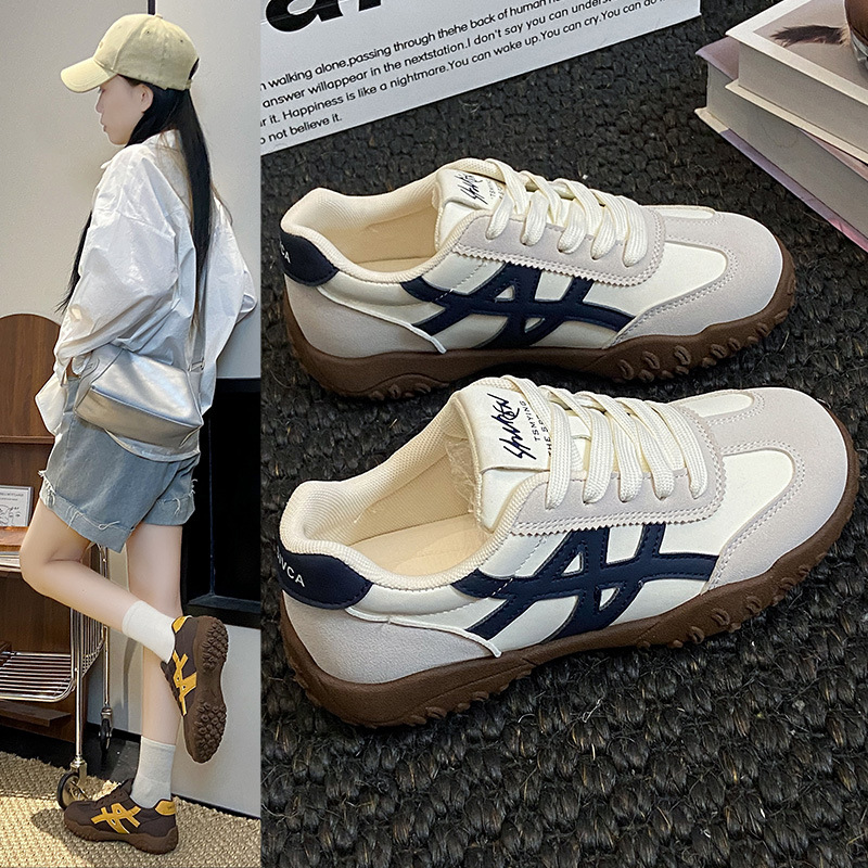 Ins coreano casual zapatos deportivos para mujeres 2025 otoño nuevos estudiantes corren correa zapatos blancos callejeros