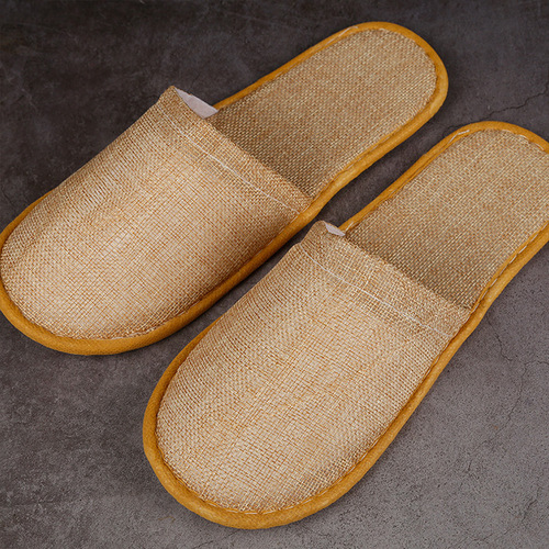 Hotel, motel, homestay disposable slippers, beauty salon, club, guest room supplies, anti-slip linen slippers, wholesale