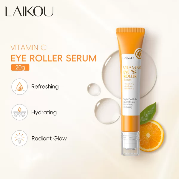 Cross-Border Laikou Vitamin C Roll-On Eye Essence 20ml Moisturizing Eye Care Fda Skincare Product Manufacturer Supply