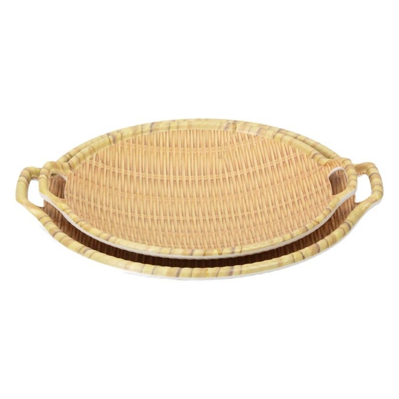 Меламиновая посуда имитация бамбука тарелка барбекю Ресторан коммерческий горячий горшок Ресторан закуска тарелка пластик