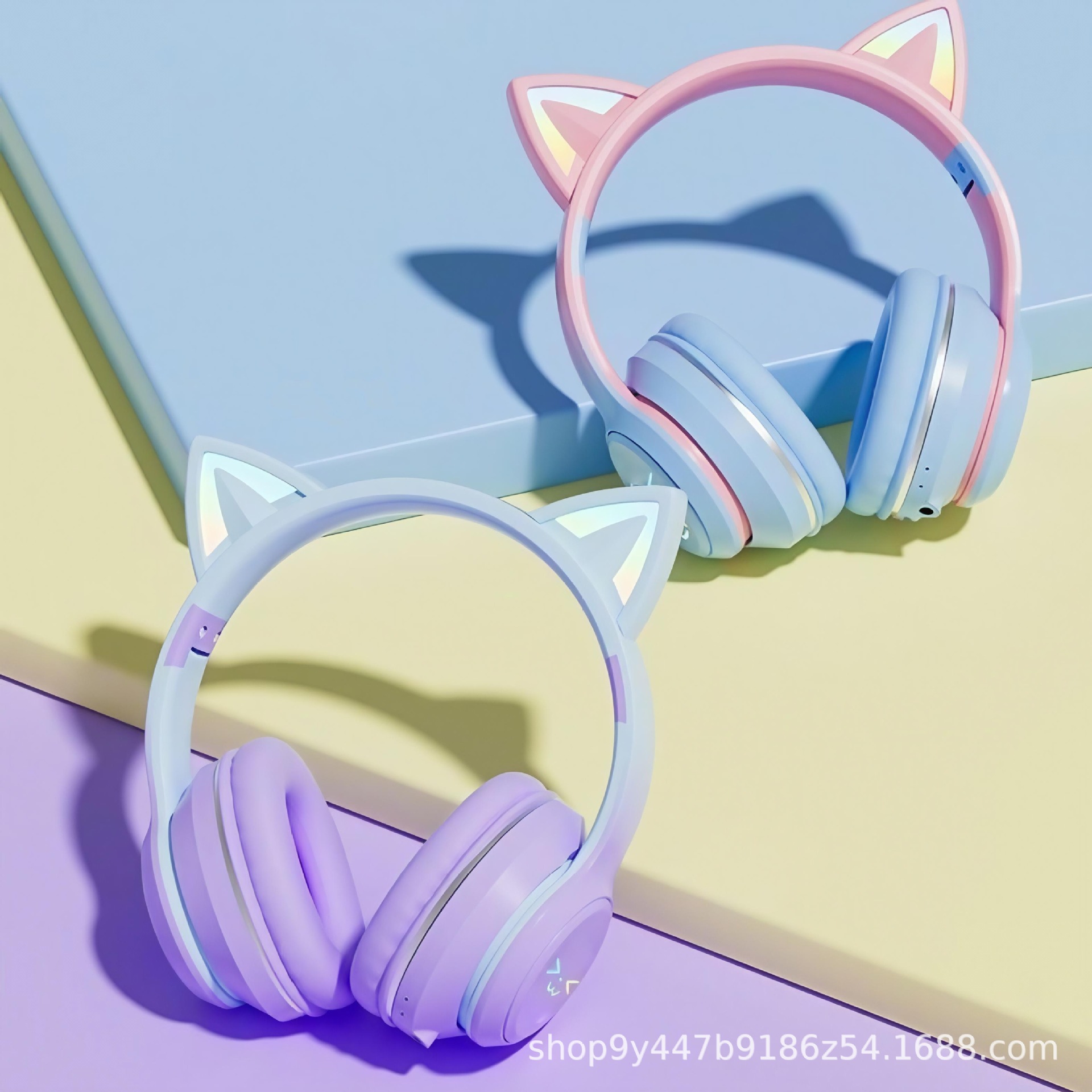 선물상자 + 선녀보라색 고양이귀 사진을 찍지 마세요 (★블루투스 5.3★유형 C 인터페이스★벨벳 가방을 보내주세요★마이크 포함) 공식 표준 구성