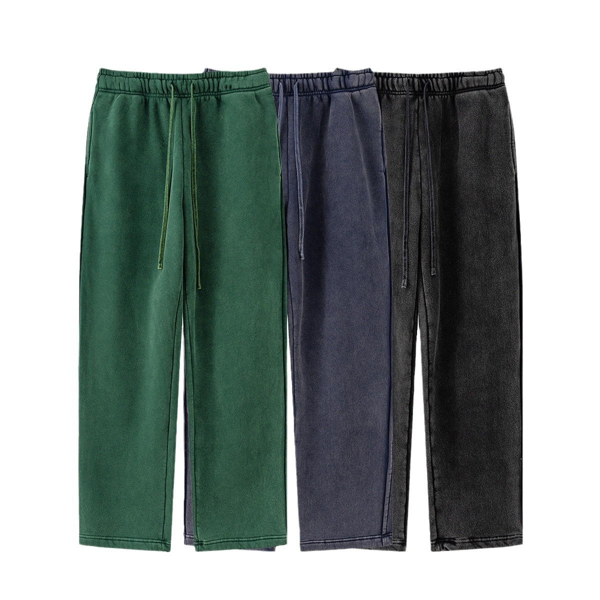 Pantalones Deportivos de Pierna Recta para Hombre, Marca de Moda Europea y Americana, Estilo Vintage Lavado, Forrados de Felpa, Unisex, Otoño/Invierno 2025 image 5