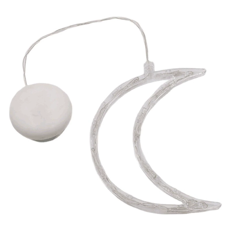 Перекрестные светодиодные рождественские украшения присоски лампа снеговик новогодняя елка пентаграмма занавес батарея лампа праздничный фонарь