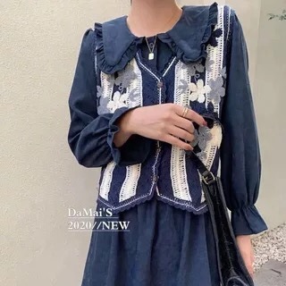 Vintage Plaid Knit Vest for Women | Autumn Outerwear | Ins-style Sleeveless Waistcoat | Thin, Short-Style Tank Top