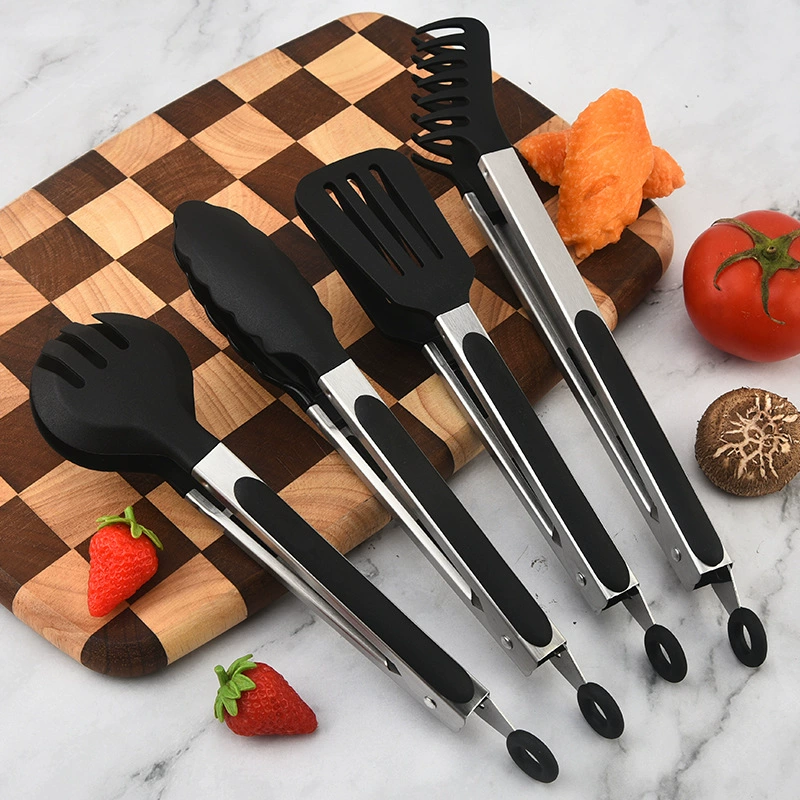 Силиконовые пищевые зажимы творческие домашние кухонные хлебные зажимы для шведского стола стейк барбекю зажим из нержавеющей стали ручка пищевые зажимы