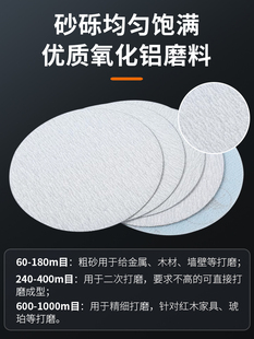 ♔ Sandpaper Polishing 5inch Polishing Flocking Sandpaper 2-Inch 3-Inch 4-Inch 6-Inch 7inch 9inch Dry Grinding Machine Sand